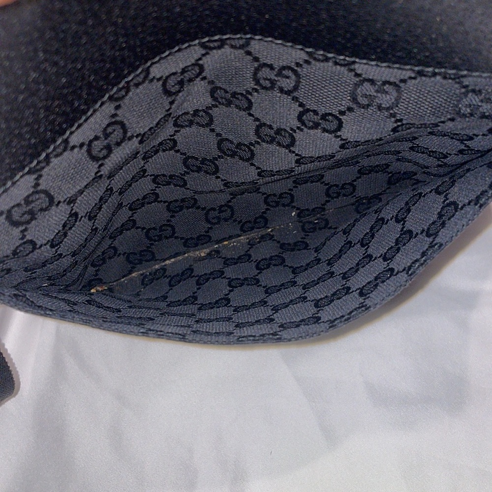 Auth GUCCI Shoulder Bag Black GG Canvas - Picture 5 of 9